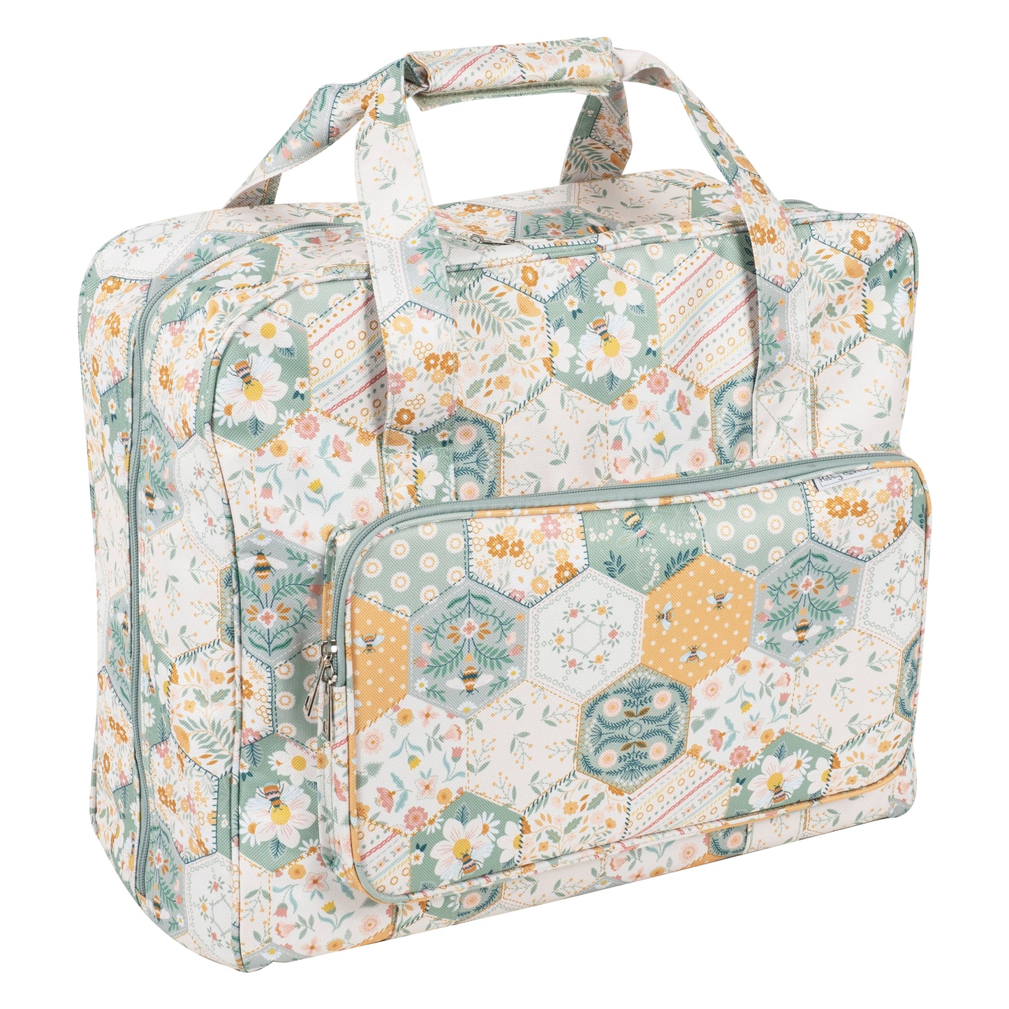 Patchwork bee sewing machine bag