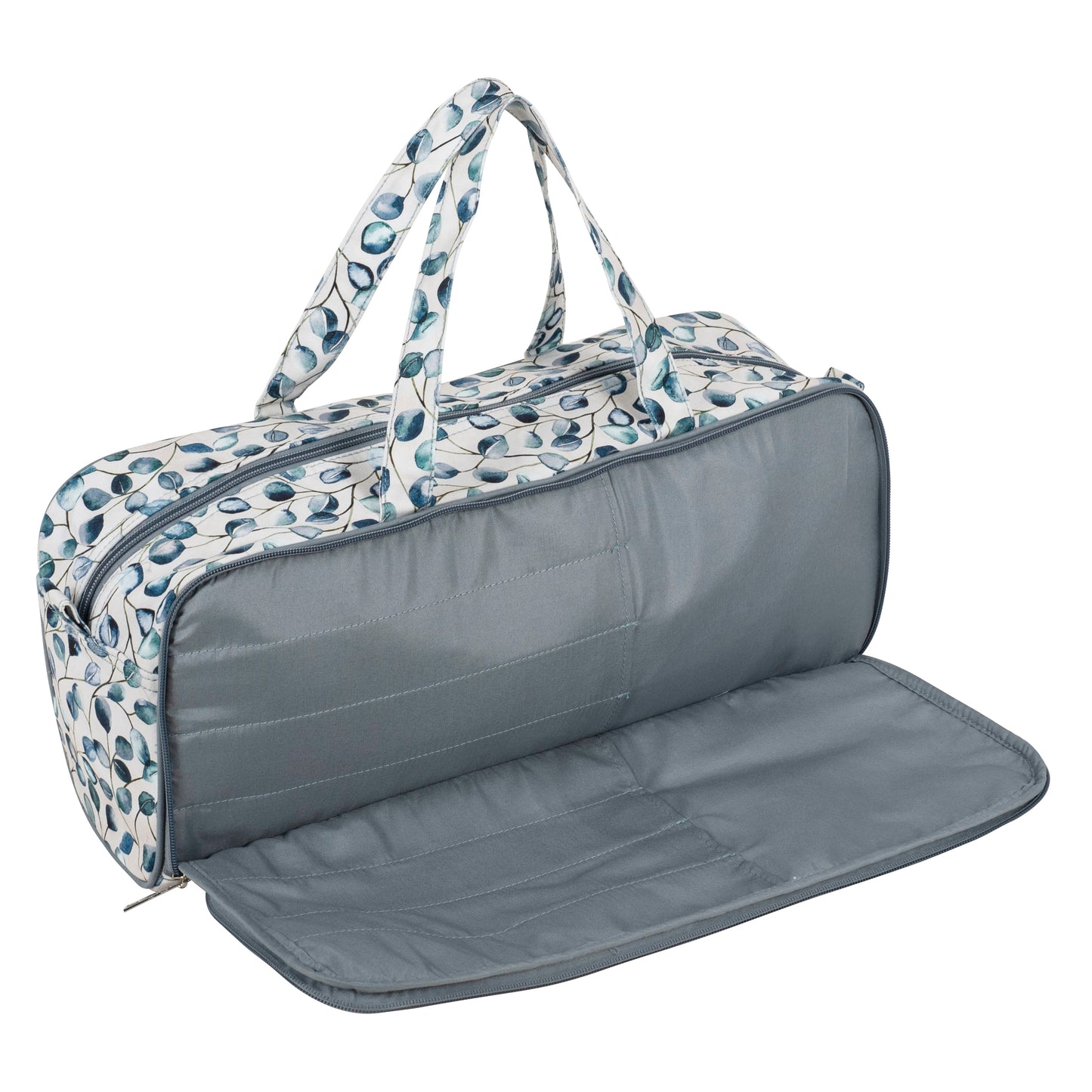 Knitting bag with pin case botanical