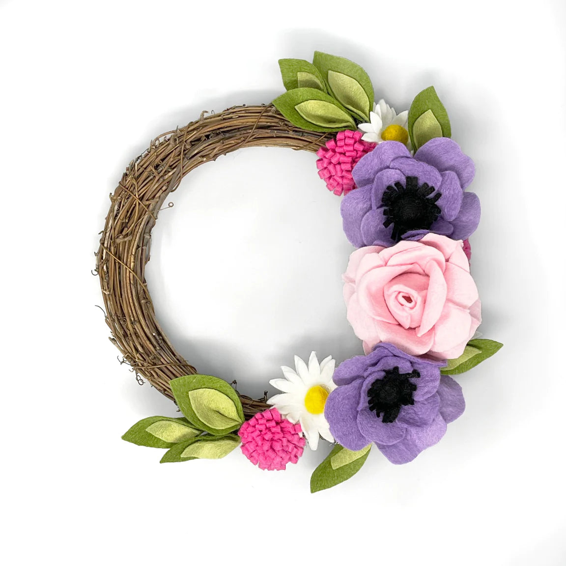 Summer flower wreath felt kit