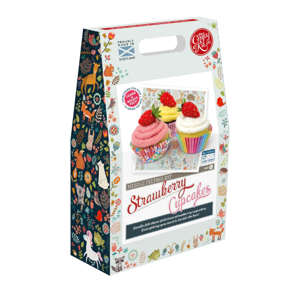 Strawberry cupcakes felt kit