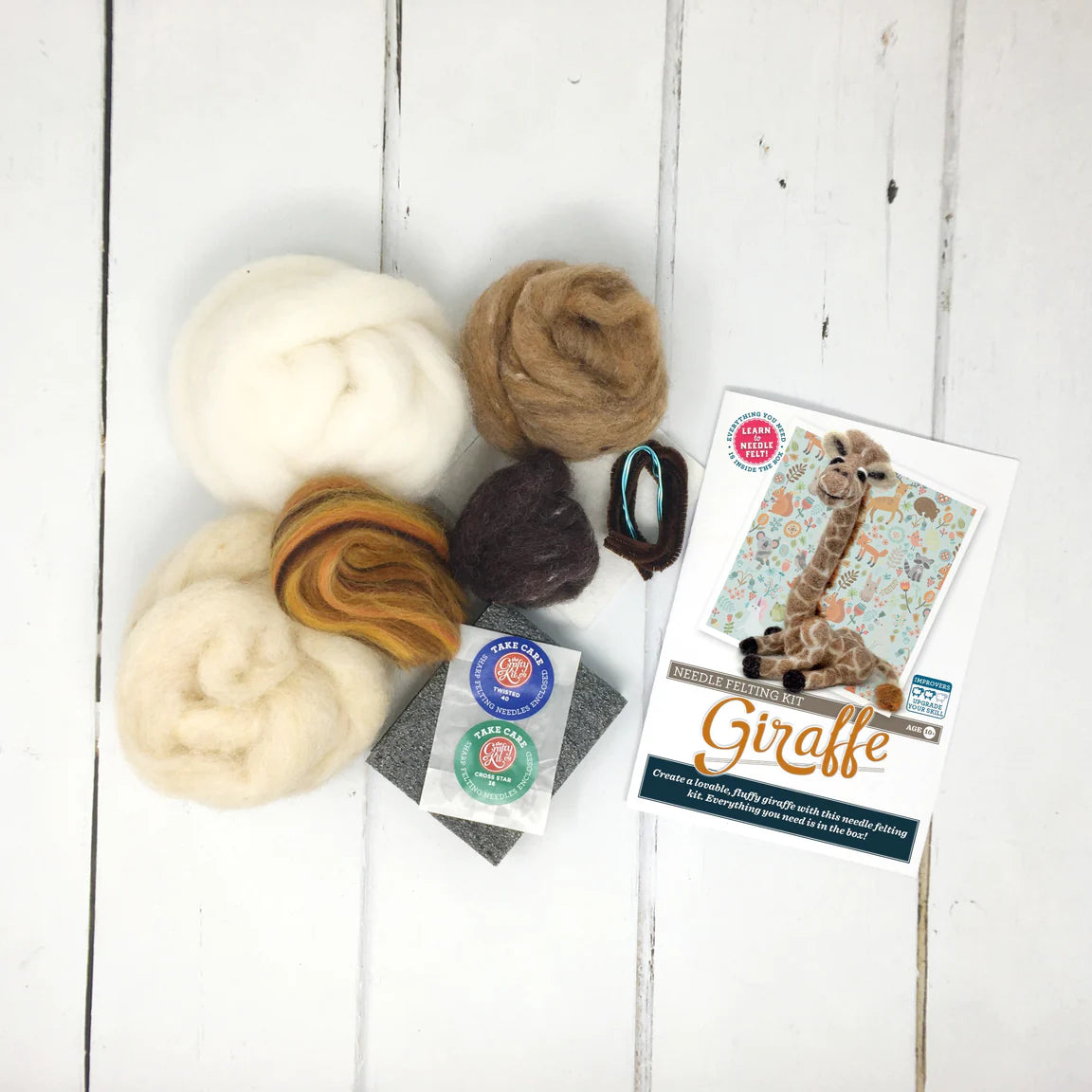 Giraffe needle felting kit