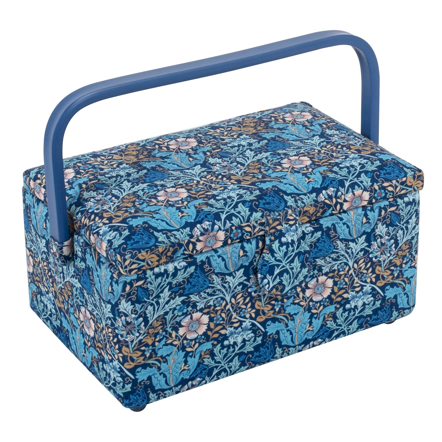 Woodblock Floral sewing box Med