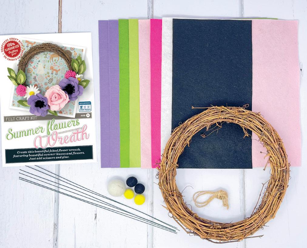 Summer flower wreath felt kit