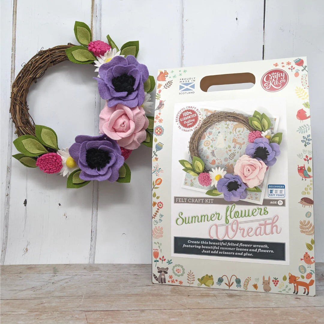 Summer flower wreath felt kit